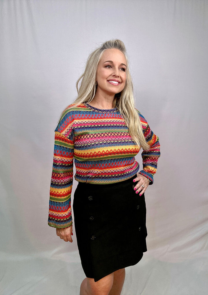 BLACK SUEDE FRONT BUTTON WRAP SKIRT