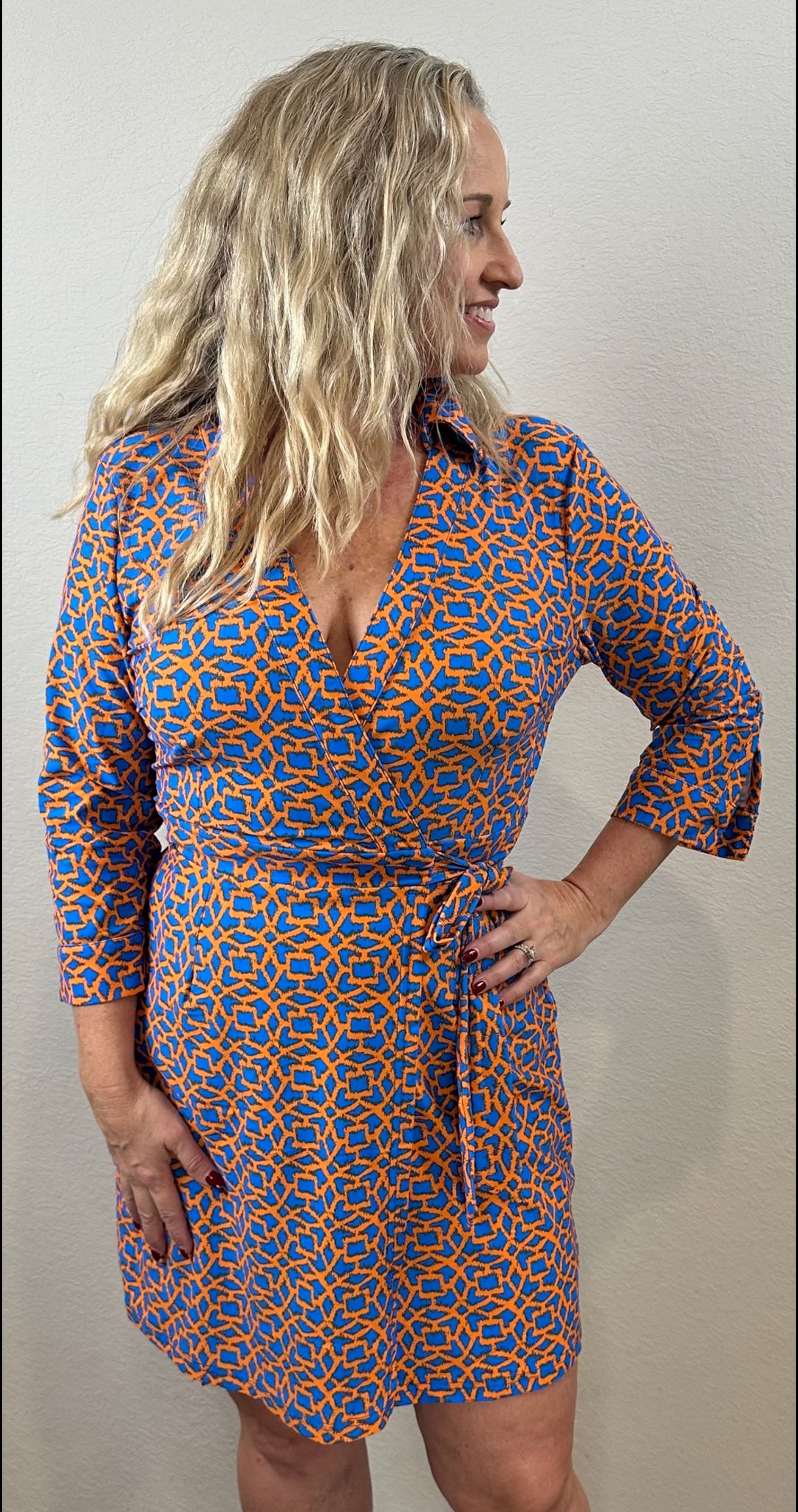 Printed Wrap Dress